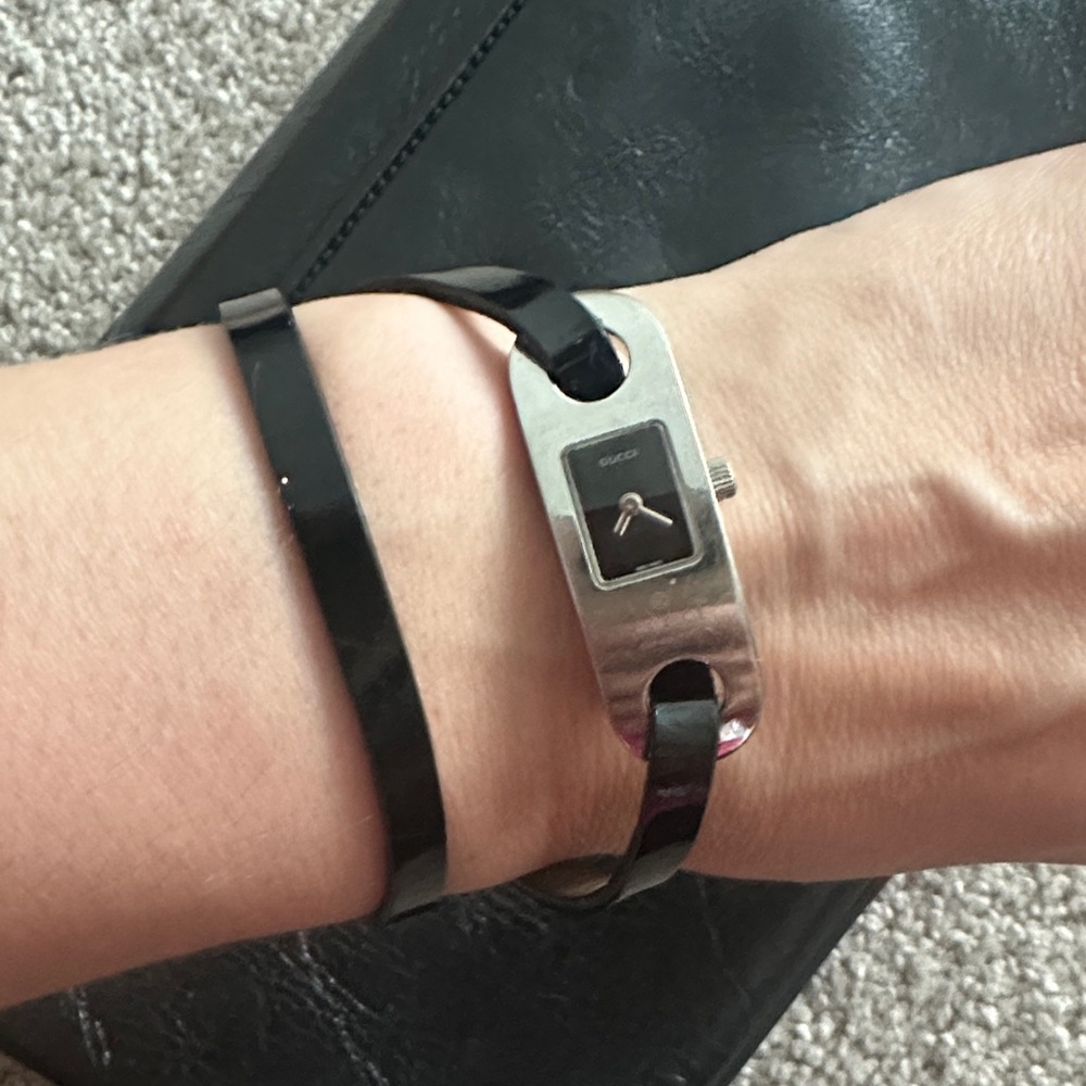 Gucci Silver and Black Smartwatch